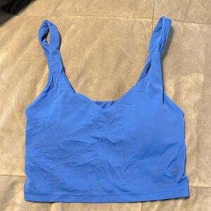 aerie Royal Blue Scoop Neck Cropped Tank Top